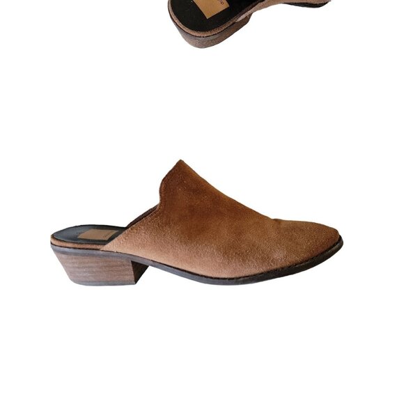 Dolce Vita Tan Shyann Suede Leather Mules Size 9.5 - Picture 3 of 9